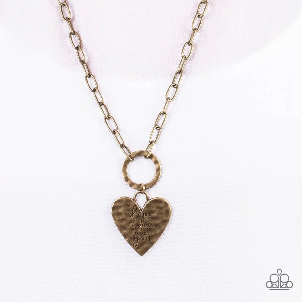 Paparazzi Jewelry Accessories - Brotherly Love - Brass Necklace